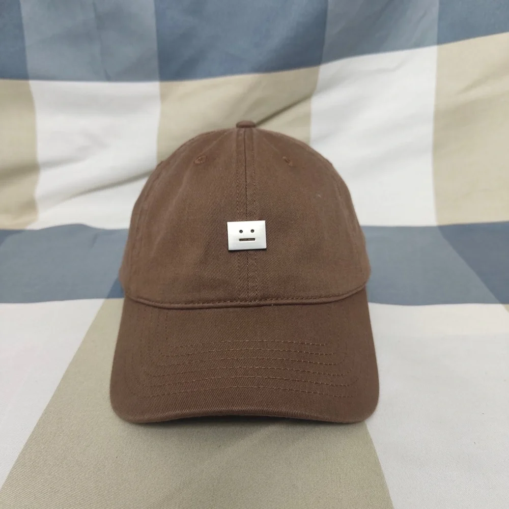🧢Acne Brown and Silver Minimalist Hat
